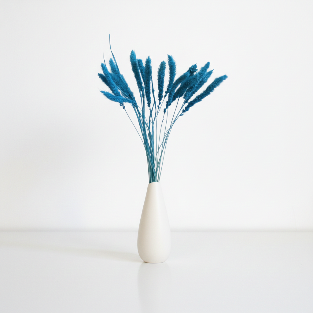 Sušená Setaria v odstínu azzurro – světle modrá dekorace do kytic, věnců a aranžmá